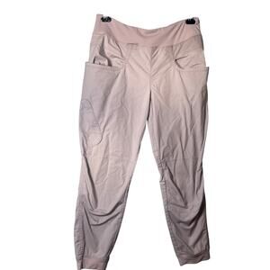 PrAna Women’s Joggers L Rose Performance Stretch Pockets Athleisure Pants